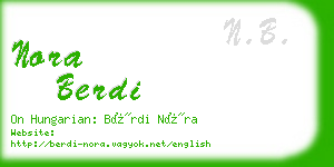 nora berdi business card